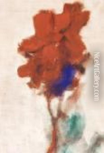 Rote Cannas Oil Painting - Christian Rohlfs