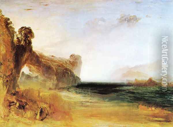 Rocky Bay With Figures2 Oil Painting - Joseph Mallord William Turner