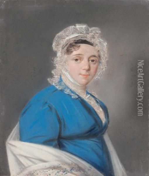 Portrait Of Anna Matveevna Muromtsev Oil Painting - Karl Wilhelm Bardou