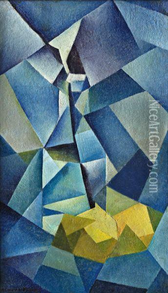 Geometrisch Compositie Oil Painting - Albert Fiks