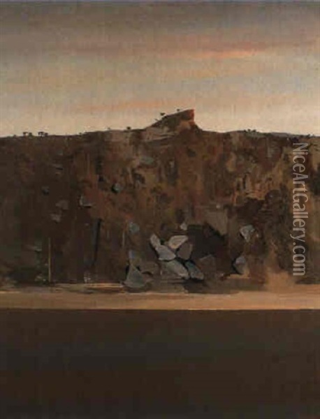 Pulpit Rock, Shoalhaven River Oil Painting - Arthur Merric Boyd