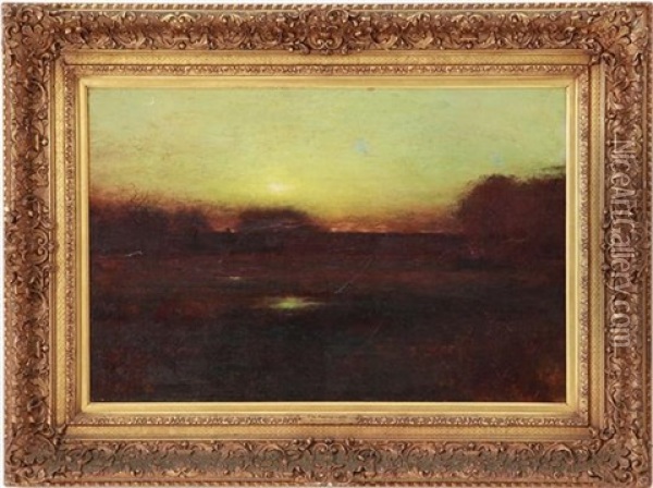 The Fading Light Oil Painting - Bruce Crane