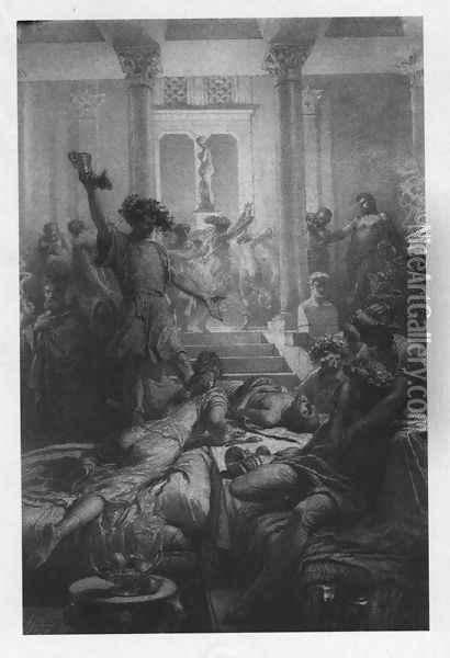 Illustration to Imre Madachs The Tragedy of Man- In Rome Scene 6 1887 Oil Painting - Mihaly von Zichy
