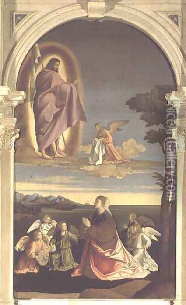 St. Christina Altarpiece Oil Painting - Vincenzo di Biagio Catena