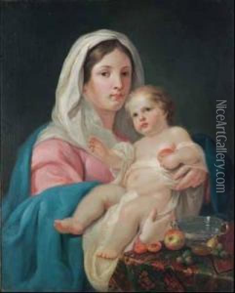 Madonna Con Il Bambino Oil Painting - Francesco Mancini