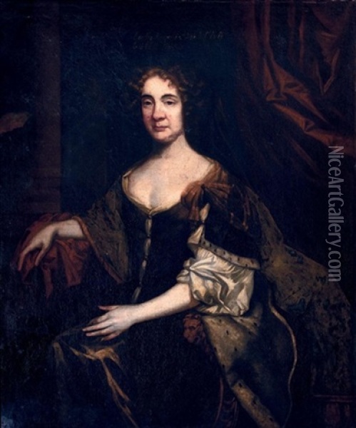 Portrait Of Dorothea Honywood, Lady Knatchbull Oil Painting - John Riley