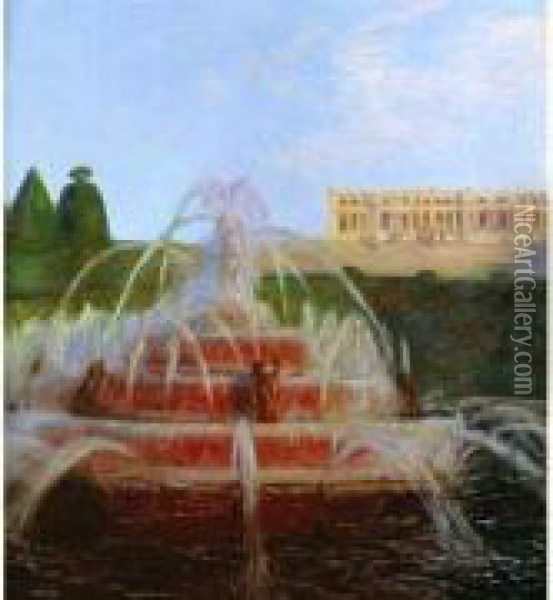 Versailles : La Fontaine De Latone Oil Painting - Gaston de Latouche