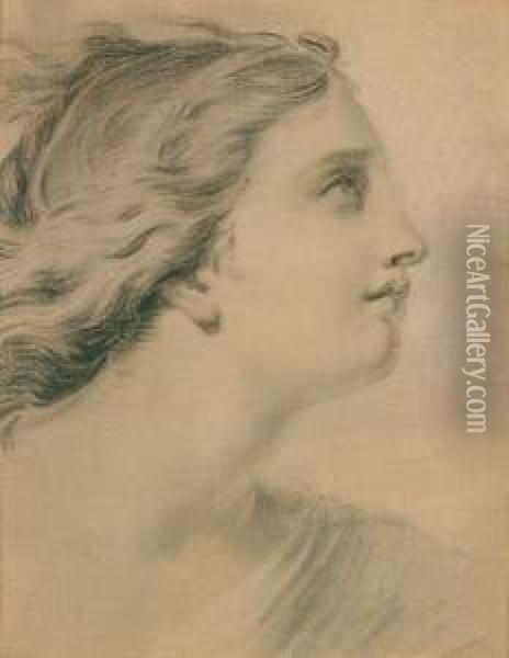 Jeune Femme De Profil Oil Painting - Giovanni Batista Cipriani