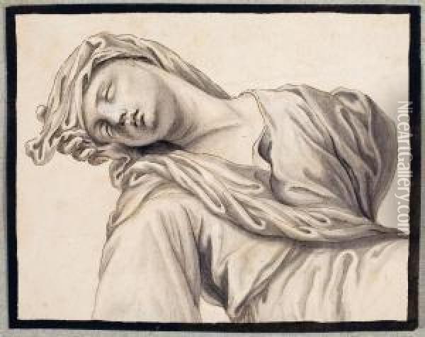 Studie Zu Einer Schlafenden Figur Oil Painting - Adriaen Van Der Werff
