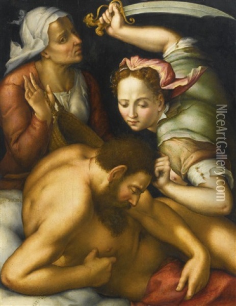 Judith And Holofernes Oil Painting - Pier Francesco Di Jacopo Foschi