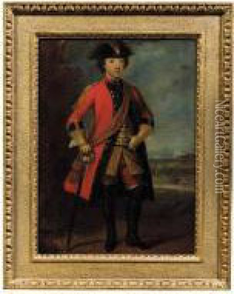 Portrait Of Major Thomas Burton (b.1706) Oil Painting - David Morier