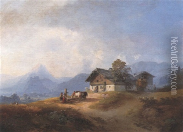 Blick Auf Kufstein Oil Painting - Franz Barbarini
