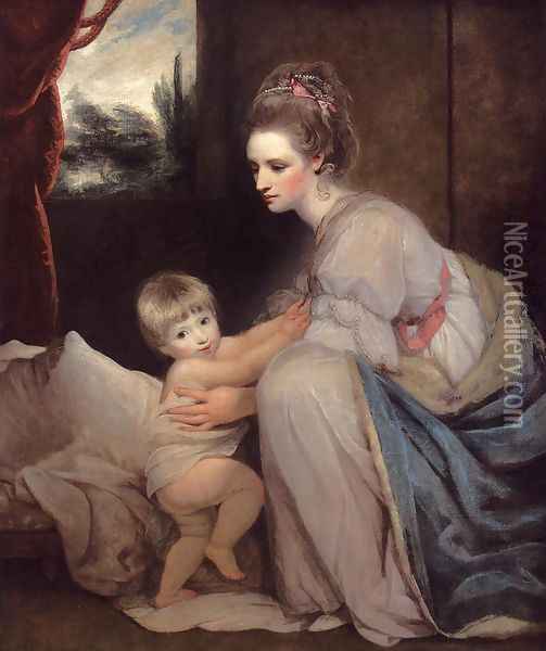 Portrait Of The Hon. Mrs. William Beresford Oil Painting - Sir Joshua Reynolds