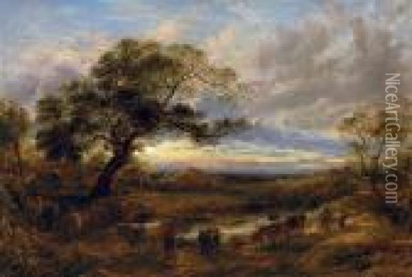 Evening Oil Painting - John Linnell