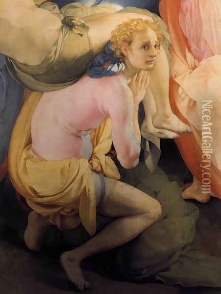 Deposition (detail-1) c. 1528 Oil Painting - (Jacopo Carucci) Pontormo