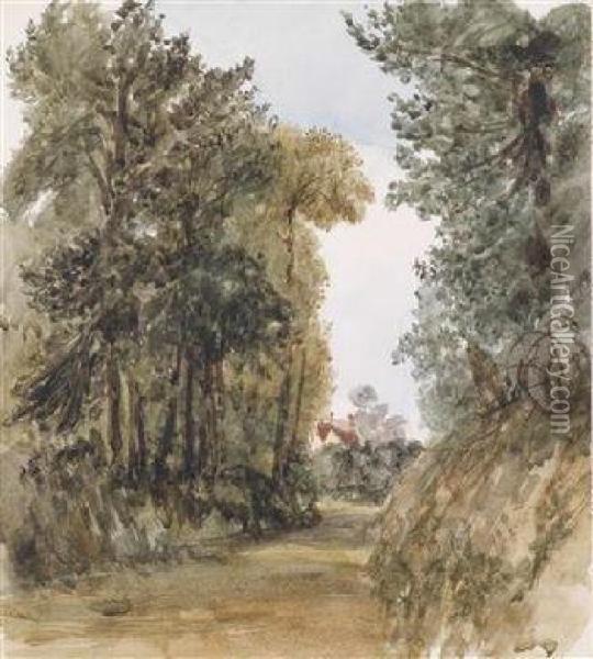 A Road Near Of Dulwich Oil Painting - Thomas Hollis