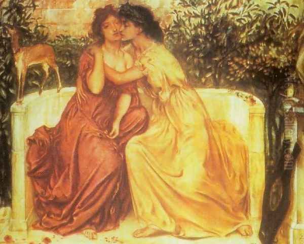 Sappho and Erinna at Mytelene oil painting reproduction by Simeon