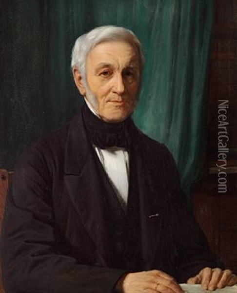 Portrait Of Johan Gottfried Burman Becker Oil Painting - Jorgen Roed
