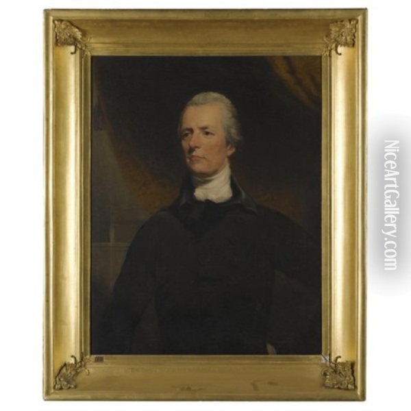 Portrait Of William Pitt The Younger, Prime Minister (1759-1806) Oil Painting - Sir John Hoppner
