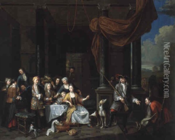 Le Retour De La Chasse Oil Painting - Pieter Jacob Horemans