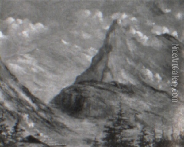 Alpine Scene Oil Painting - Abbott Fuller Graves