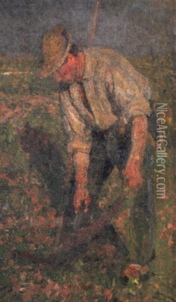 The Sower Oil Painting - Emanuel Phillips Fox