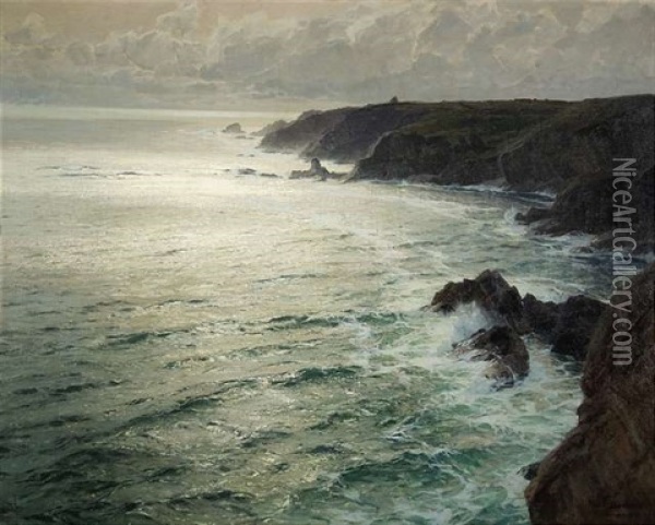 Meereskuste Im Morgenlicht Oil Painting - Karl Theodor Boehme