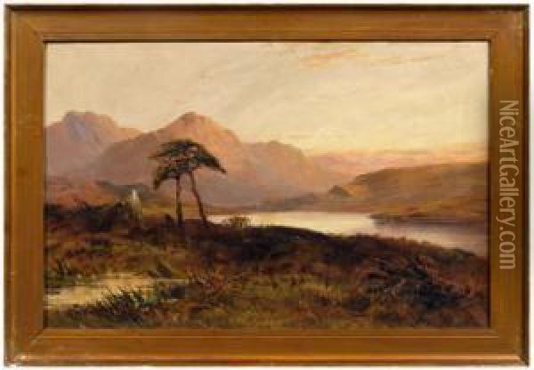 Scottish Loch Oil Painting - Frances E. Jamieson