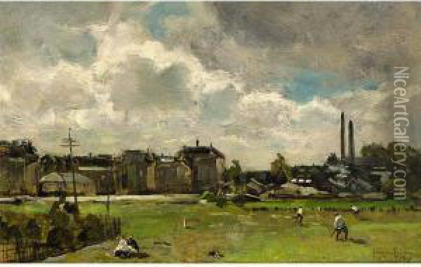 Het Oude Cricketveld Achter Het Rijksmuseum Oil Painting - Jan van Hemessen