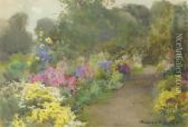 A Garden Path, Probably Kilmurry Oil Painting - Mildred Anne Butler