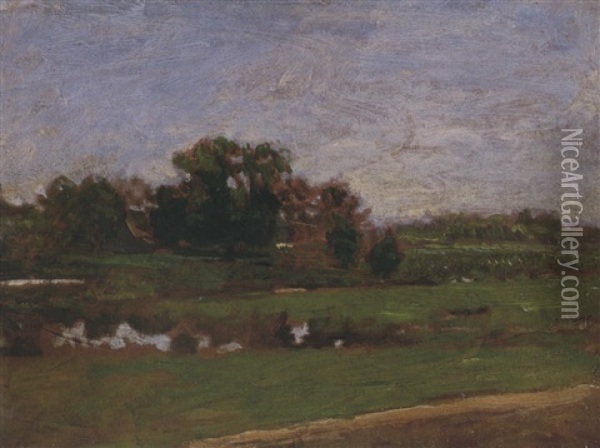 Study For The Meadows, Gloucester, New Jersey Oil Painting - Thomas Eakins