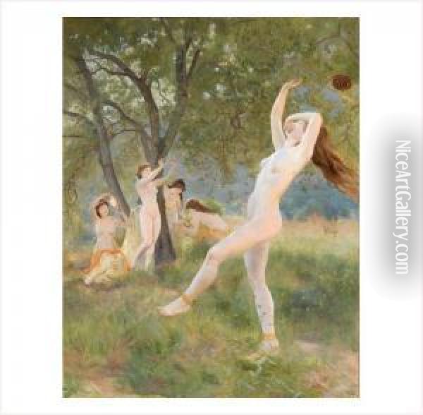 La Danse Des Nymphes Oil Painting - Marcel Mangin