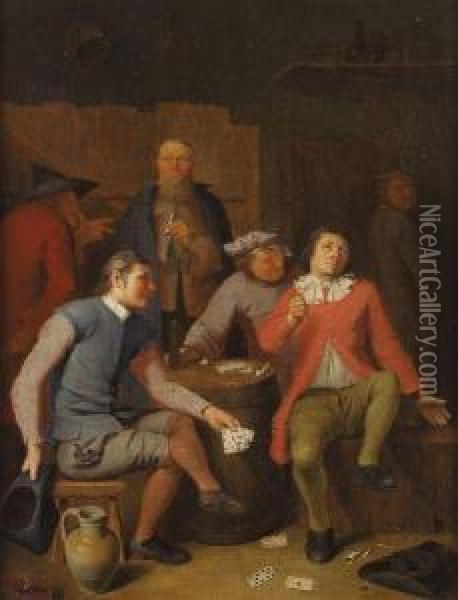 Joueurs De Cartes Dans Une Taverne Oil Painting - Nicolaes Van Haften
