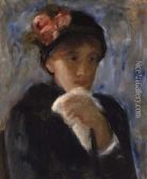 La Femme Au Mouchoir Oil Painting - Mary Cassatt