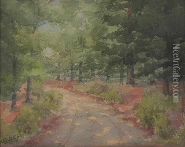 Country Path Oil Painting - Agnes Leavitt