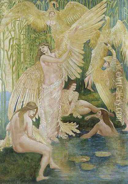 The Swan Maidens Oil Painting - Walter Crane
