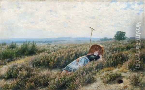 Heide-frieden Oil Painting - Emil Zschimmer