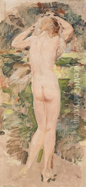 Nu De Dos Oil Painting - Andre Edmond Alfred Cluysenaar