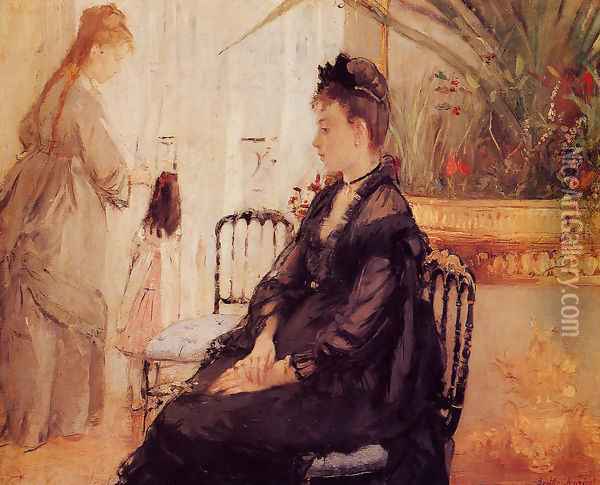 Interior Oil Painting - Berthe Morisot