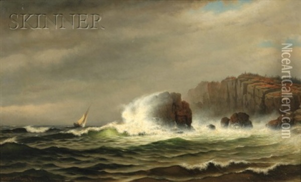 Stormy Coast Oil Painting - William Frederick de Haas