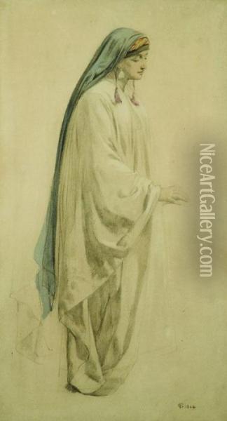 A Moorish Woman Oil Painting - Frederick Goodall