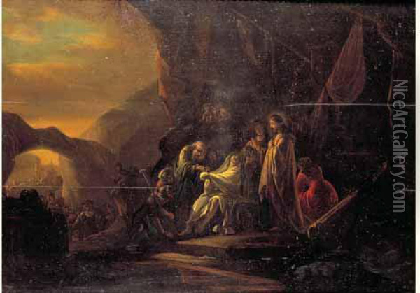 La Resurrection De Lazare Oil Painting - Gerrit de Wet