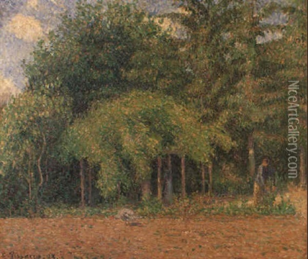 Le Berceau A Eragny Oil Painting - Camille Pissarro