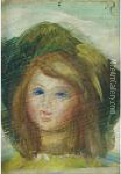 Jeune Fille Oil Painting - Pierre Auguste Renoir