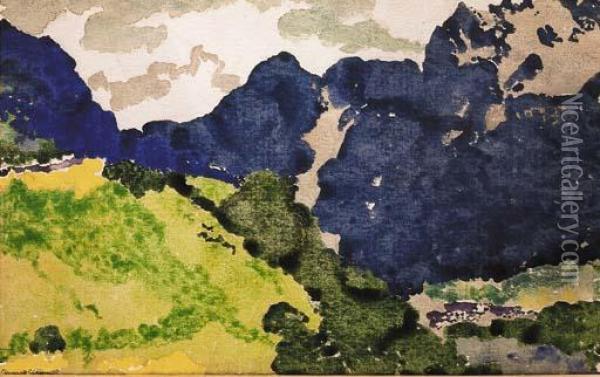 Blaue Berge Oil Painting - Augusto Giacometti