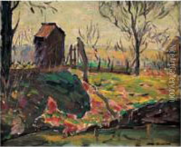 Paysage De Printemps, Circa 1906-1907 Oil Painting - Alfred Henry Maurer