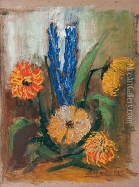 Flower Still Life Oil Painting - Willy Davidson