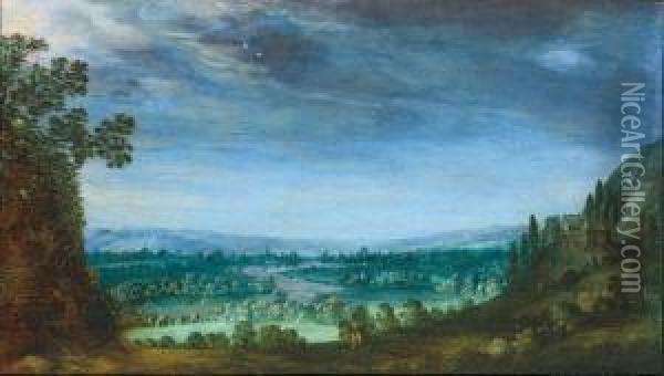 Weite Landschaft Mitstadt In Der Ferne Oil Painting - Hercules Pietersz Seghers