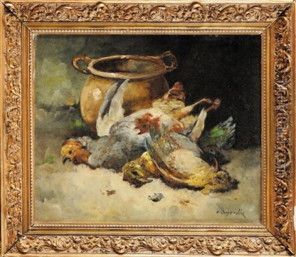 Nature Morte Aux Faisans Oil Painting - Edmond Van Coppenolle