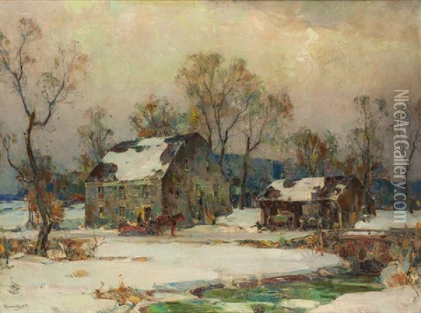 Winter Oil Painting - Walter Granville-Smith
